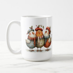 Whimsical Drie Franse Kippen 12 Dagen Kerstmis 15o Koffiemok