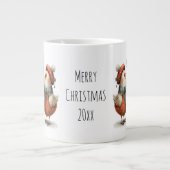 Whimsical Drie Franse Kippen 12 Dagen Kerstmis Grote Koffiekop (Voorkant)