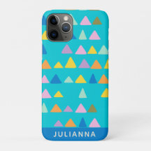 Whimsical Driehoek Patroon Turquoise Gepersonalise
