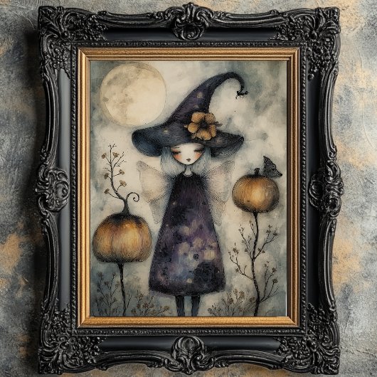 Whimsical Dromerige Heks Halloween Decoupage Tissuepapier