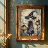 Whimsical  Dromerige Heks Halloween Decoupage Tissuepapier