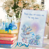 Whimsical Drop Books for Baby Shower  Reclamebord Met Voetstuk