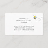 Whimsical Drukke Bumble Bees Kinderopvang Visitekaartje (Achterkant)