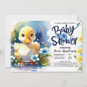 Whimsical Duck Baby shower Parade Kaart