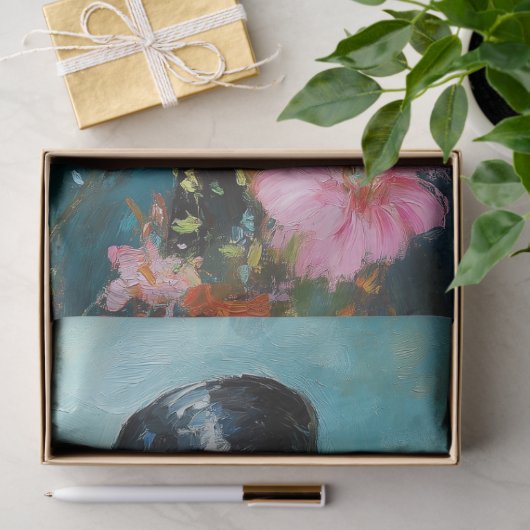 Whimsical Duck in Blue Bonnet Decoupage Tissuepapier (Geschenk)