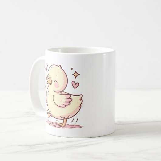 Whimsical Duck met speelse charme Koffiemok (Voorkant links)
