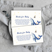 Whimsical Duck speelt walvisboeken voor Baby showe Informatiekaartje