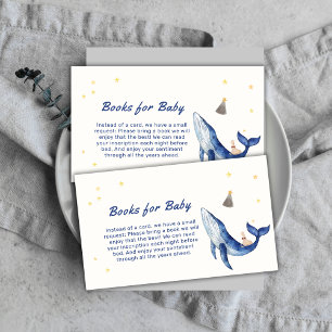 Whimsical Duck speelt walvisboeken voor Baby showe Informatiekaartje
