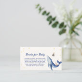 Whimsical Duck speelt walvisboeken voor Baby showe Informatiekaartje (Staand voorkant)