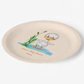Whimsical Duckling Baby shower Papieren Bordje (Gekanteld)