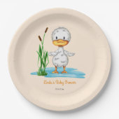 Whimsical Duckling Baby shower Papieren Bordje (Voorkant)