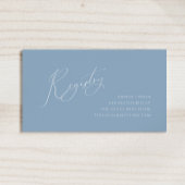 Whimsical Dusty Blue Baby Registry Informatiekaartje