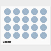 Whimsical Dusty Blue Baby shower Dank je wel Ronde Sticker (Vel)