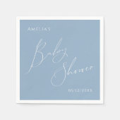 Whimsical Dusty Blue Baby shower servetten (Voorkant)