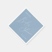Whimsical Dusty Blue Baby shower servetten (Hoek)