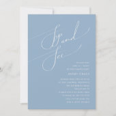 Whimsical Dusty Blue | Baby Sip en zie foto Kaart (Voorkant)