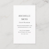 Whimsical Dusty Blue Boho Botanical Daisies Visitekaartje (Achterkant)