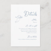 Whimsical Dusty Blue Details Enclosure Kaart (Voorkant)