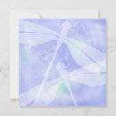 Whimsical Dusty Blue Dragonflies Bat Mitzvah Kaart (Achterkant)