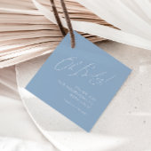 Whimsical Dusty Blue Oh Baby shower Bedankt Bedankjes Labels