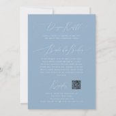 Whimsical Dusty Blue Photo Alles in één Baby showe Kaart (Achterkant)