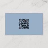 Whimsical Dusty Blue QR Code Baby Registry Informatiekaartje (Achterkant)