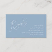 Whimsical Dusty Blue QR Code Baby Registry Informatiekaartje (Voorkant)