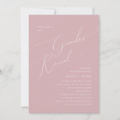 Whimsical Dusty Pink/Blue Baby gender Reveal Kaart (Voorkant)