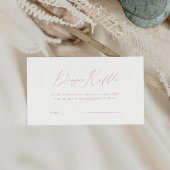 Whimsical Dusty Roos Baby shower Luier Raffle Informatiekaartje