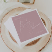 Whimsical Dusty Roos Baby shower servetten