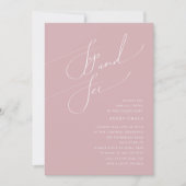 Whimsical Dusty Roos Baby Sip and See Kaart (Voorkant)