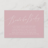 Whimsical Dusty Roos Boeken voor Baby Informatiekaartje (Voorkant)