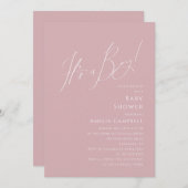 Whimsical Dusty Roos Het is een Boy Baby shower Kaart (Voorkant / Achterkant)