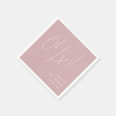 Whimsical Dusty Roos Oh Boy Baby shower Servet (Hoek)