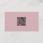 Whimsical Dusty Roos QR Code Baby Registry Informatiekaartje (Achterkant)