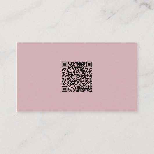 Whimsical Dusty Roos QR Code Baby Registry Informatiekaartje (Achterkant)