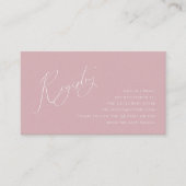 Whimsical Dusty Roos QR Code Baby Registry Informatiekaartje (Voorkant)