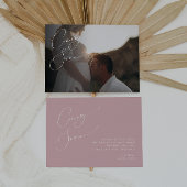 Whimsical Dusty Roos Zwangerschap Aankondiging