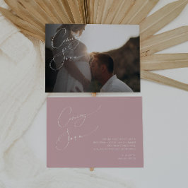 Whimsical Dusty Roos Zwangerschap Aankondiging