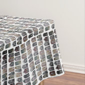 Whimsical Dutch Houses Amsterdam Quirky Neutral Tafelkleed (Voorbeeld)