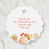 Whimsical Earthy Flowers Fall Wedding Thank You Bedankjes Labels (Achterkant)