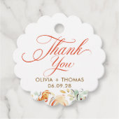 Whimsical Earthy Flowers Fall Wedding Thank You Bedankjes Labels (Voorkant)
