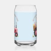 Whimsical Easter Bunny Boerderij  Tractor Blikvorm Glas (Links)
