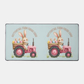 Whimsical Easter Bunny Boerderij Tractor Bureaumat (Voorkant)