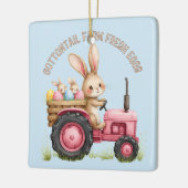 Whimsical Easter Bunny Boerderij  Tractor Keramisch Ornament (Links)