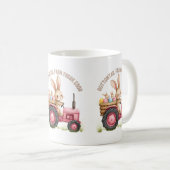 Whimsical Easter Bunny Boerderij  Tractor Koffiemok (Voorkant rechts)