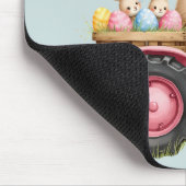 Whimsical Easter Bunny Boerderij  Tractor Muismat (Hoek)