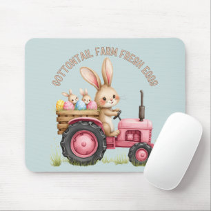 Whimsical Easter Bunny Boerderij  Tractor Muismat