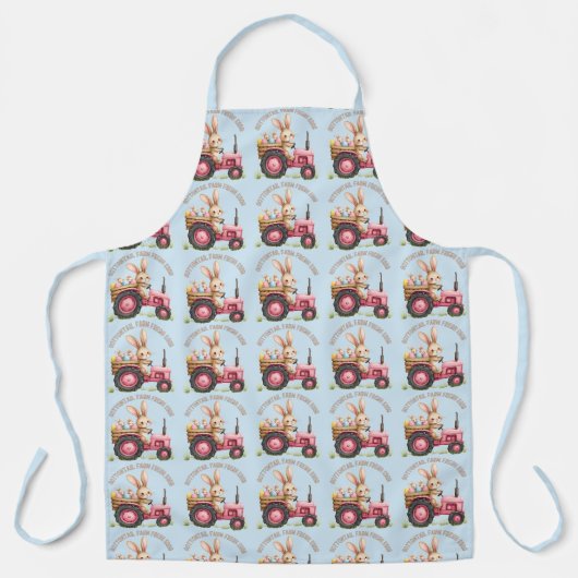 Whimsical Easter Bunny Boerderij  Tractor Schort (Voorkant)