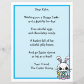 Whimsical Easter Bunny en Poem Kind Letter Game (Voorkant)